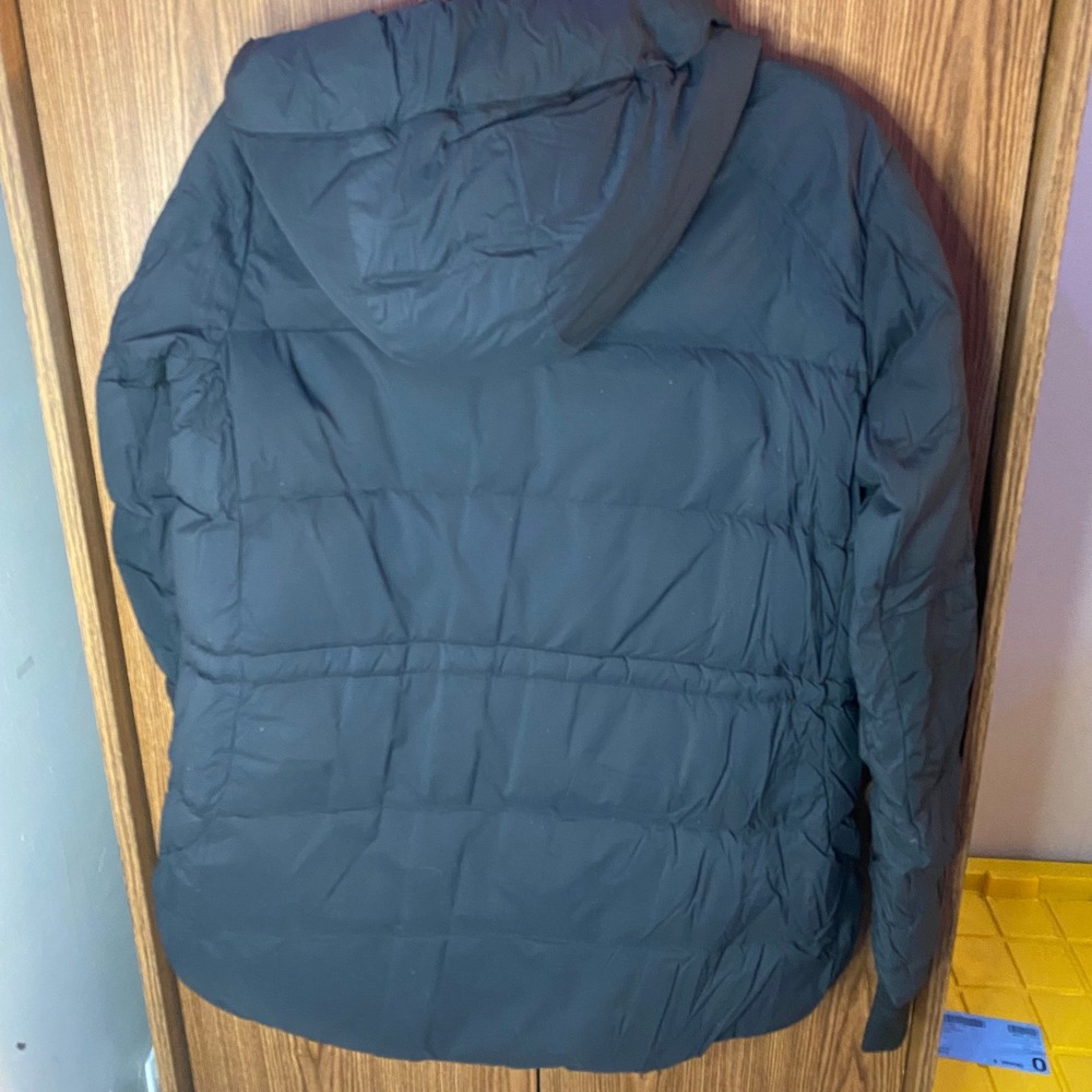Canada Goose Puffer Jacket Women Large Black Hooded Down Quilted Parka Coat - Picture 2 of 6